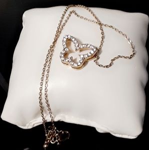 Beautiful Butterfly crystal style necklace ♡